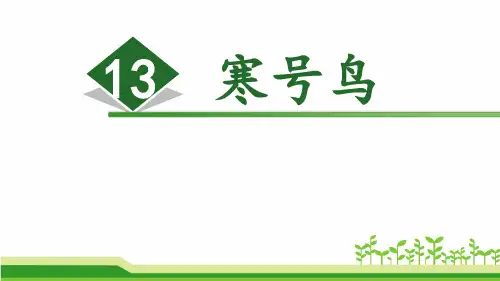 部编版语文二年级上册第13课《寒号鸟》(课件)