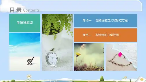 高考文科数学抛物线考点讲解