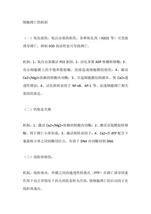 简述细胞凋亡机制