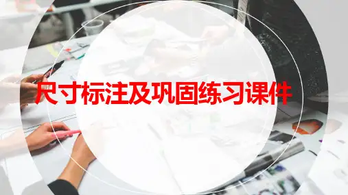 尺寸标注及本章练习 课件高中通用技术苏教版(2019)必修《技术与设计1》