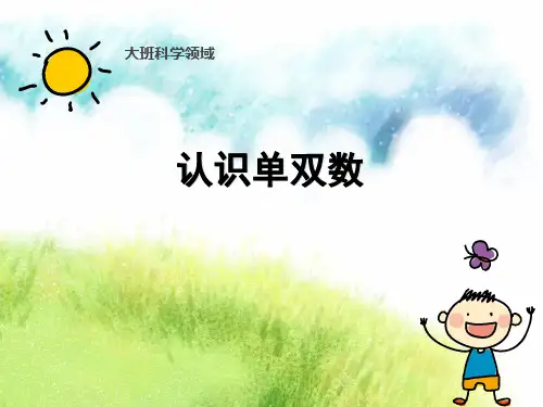 《认识单双数》幼儿园大班科学微课PPT课件