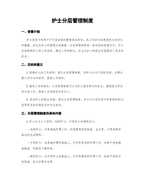 护士分层管理制度