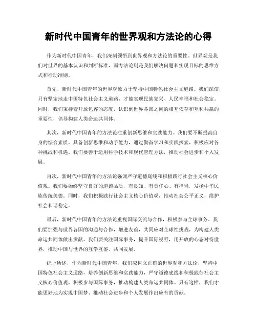 新时代中国青年的世界观和方法论的心得