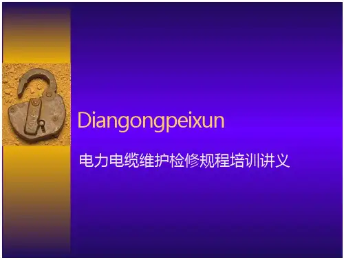 电力电缆维护检修规程培训讲义-咨询培训-在线文档投稿