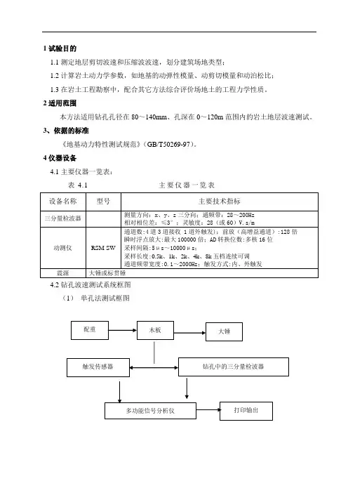 钻孔波速测试作业指导