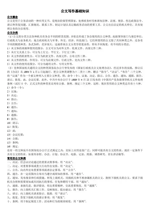 公文写作常识