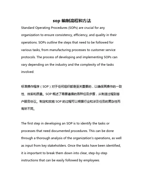 sop编制流程和方法