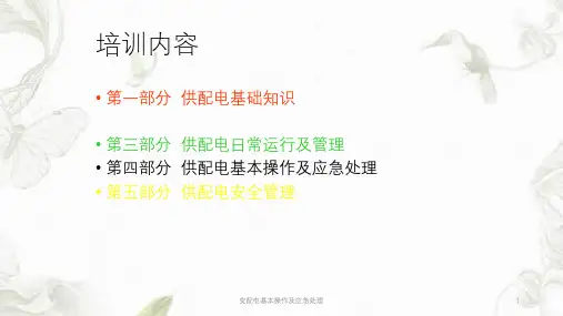 变配电基本操作及应急处理ppt课件