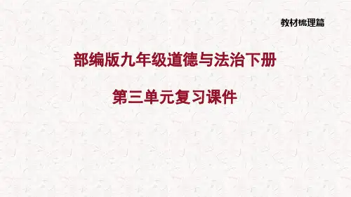 部编版九年级道德与法治下册第三单元复习课件