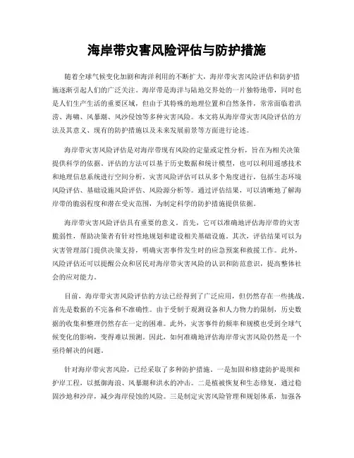 海岸带灾害风险评估与防护措施