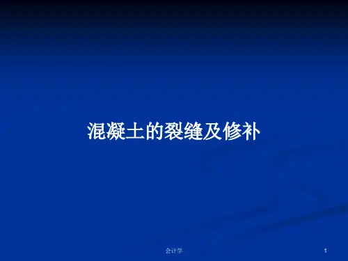 混凝土的裂缝及修补PPT学习教案