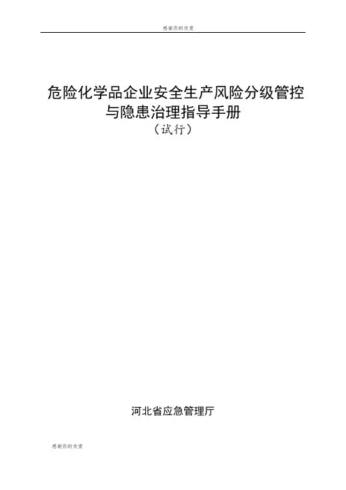 危险化学品企业安全生产风险分级管控与隐患治理指导手册.doc