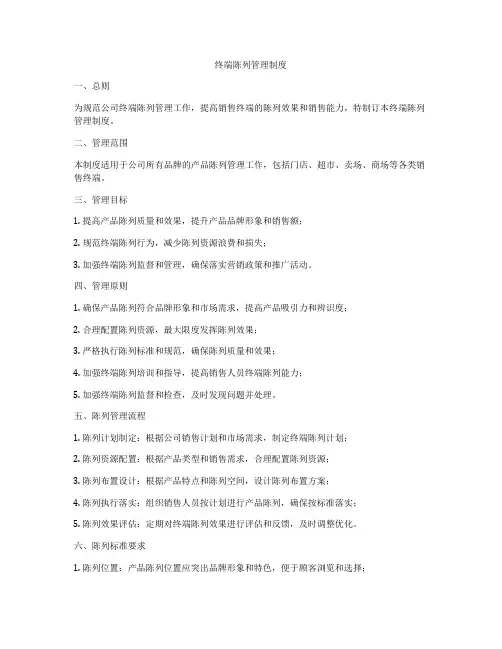终端陈列管理制度