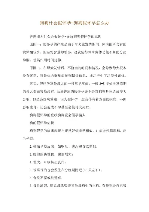 狗狗什会假怀孕-狗狗假怀孕怎么办