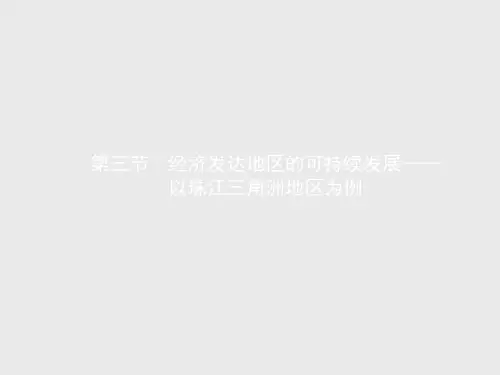 【测控设计】高二地理鲁教版必修3课件4.3 经济发达地区的可持续发展——以珠江三角洲地区为例