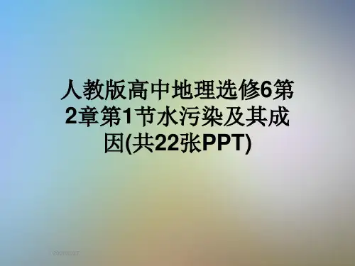 人教版高中地理选修6第2章第1节水污染及其成因(共22张PPT)