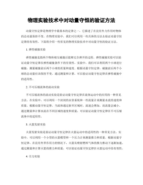 物理实验技术中对动量守恒的验证方法