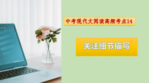 中考语文文学作品阅读考点14：关注细节描写