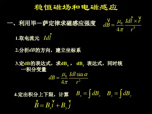 稳恒磁场和电磁感应知识点汇总