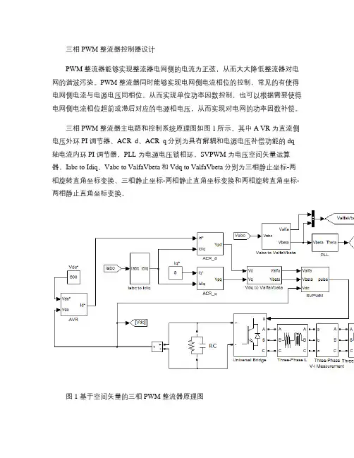 三相PWM整流器控制器设计(精)