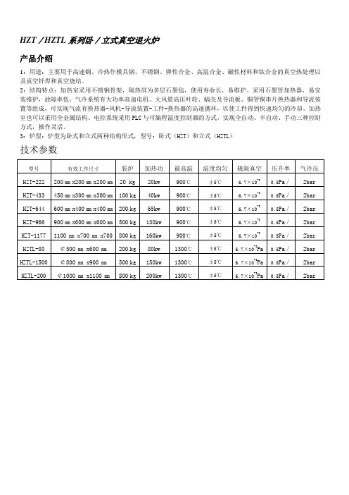 HZTHZTL系列卧立式真空退火炉