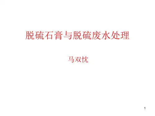 第一天第4节 脱硫石膏与脱硫废水处理