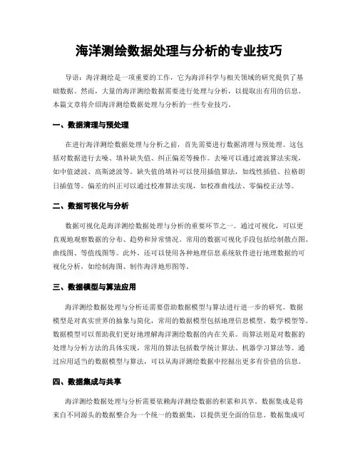 海洋测绘数据处理与分析的专业技巧