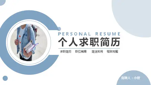 蓝色极简个人简历模板