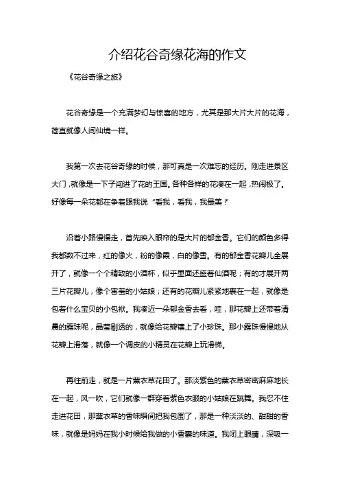 介绍花谷奇缘花海的作文