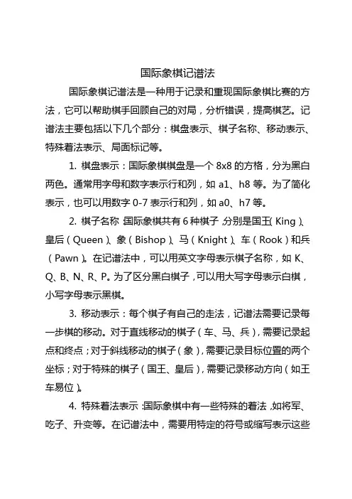 国际象棋记谱法