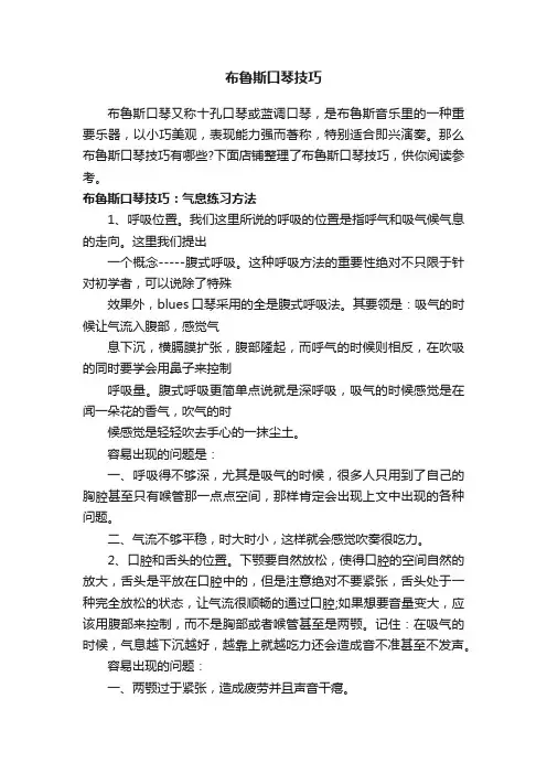 布鲁斯口琴技巧