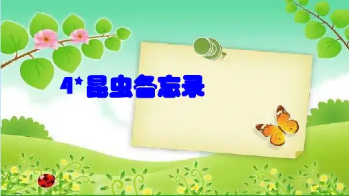 《昆虫备忘录》ppt课件