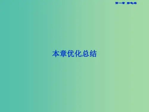 高中物理 第一章 静电场本章优化总结课件 新人教版选修3-1
