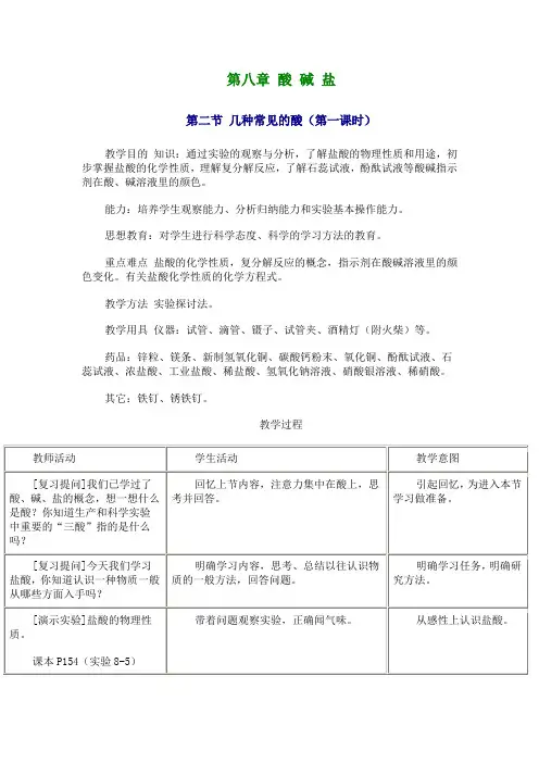 几种常见的酸