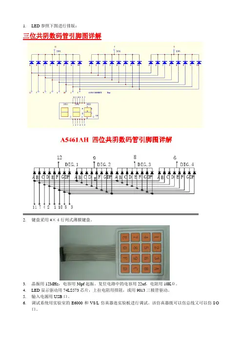 单片机课程设计的排版要求