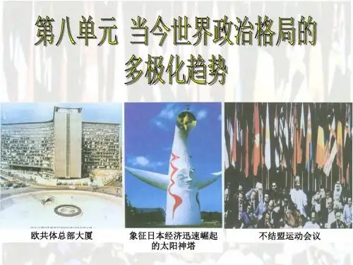 2018-2019学年人教版必修1 第26课 世界多极化趋势的出现 课件(88张)