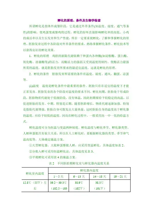 孵化的原理