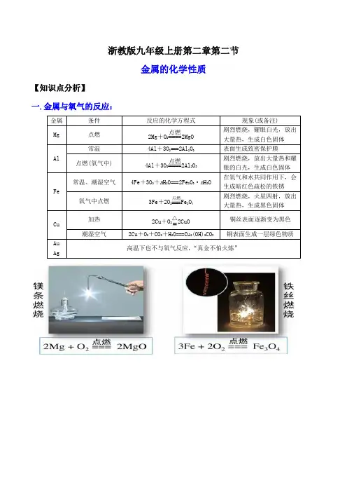 2.2金属的化学性质(讲义)2