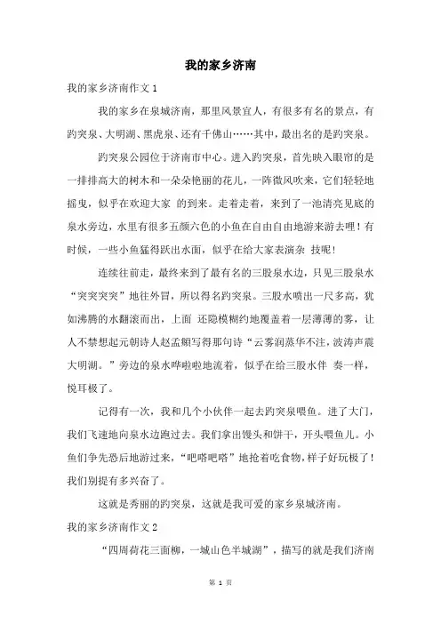 我的家乡济南