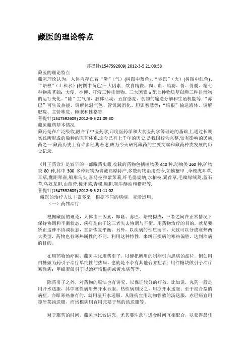 藏医的理论特点