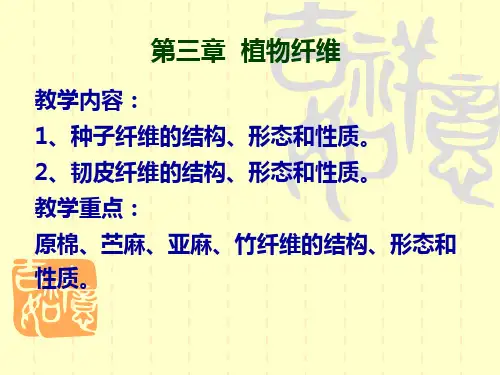 第3章  植物纤维