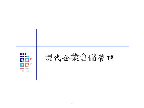 现代企业物流管理课件：现代企业仓储管理
