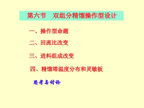 化工原理下册九-6精馏操作型计算.