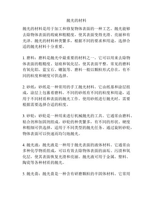 抛光的材料