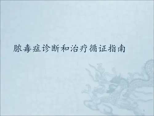 脓毒症诊断和治疗循证指南ppt课件