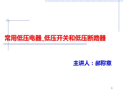 常用低压电器_低压开关ppt课件