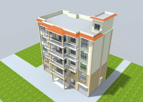 19x9 五层农村自建住宅出租房设计图户型图复式自住建筑结构水电全套施工图纸