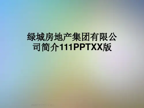 绿城房地产集团有限公司简介111PPTXX版