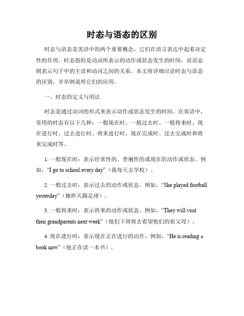 时态与语态的区别