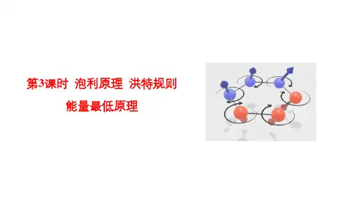 泡利原理、洪特规则、能量最低原理课件高中化学选择性必修二
